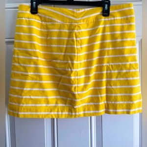 NWOT Banana Republic Fully Lined Striped Yellow Skirt